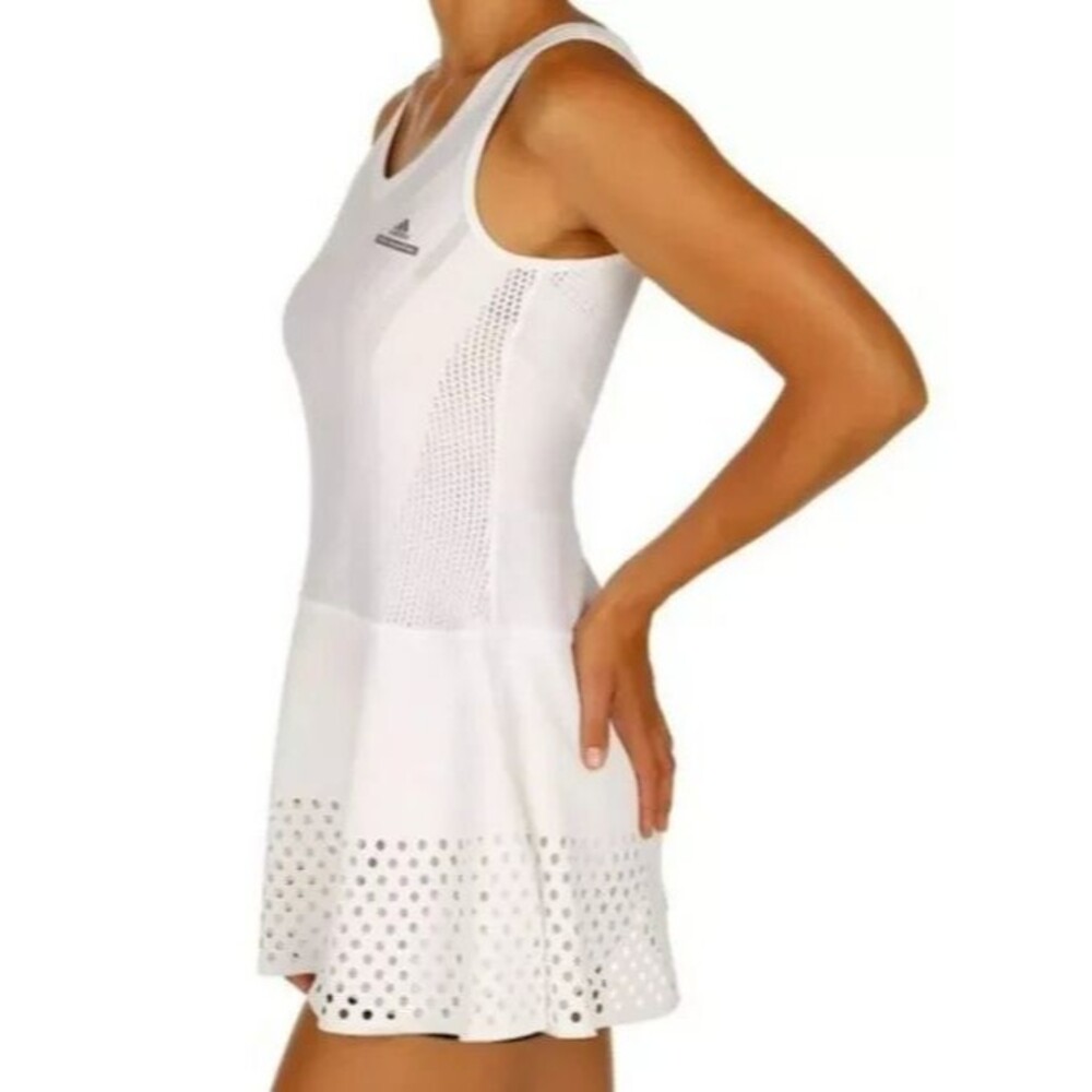 Adidas X Stella McCartney Barricade White Tennis Dress No Shorts Size Small - Picture 10 of 16